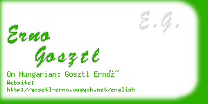 erno gosztl business card
